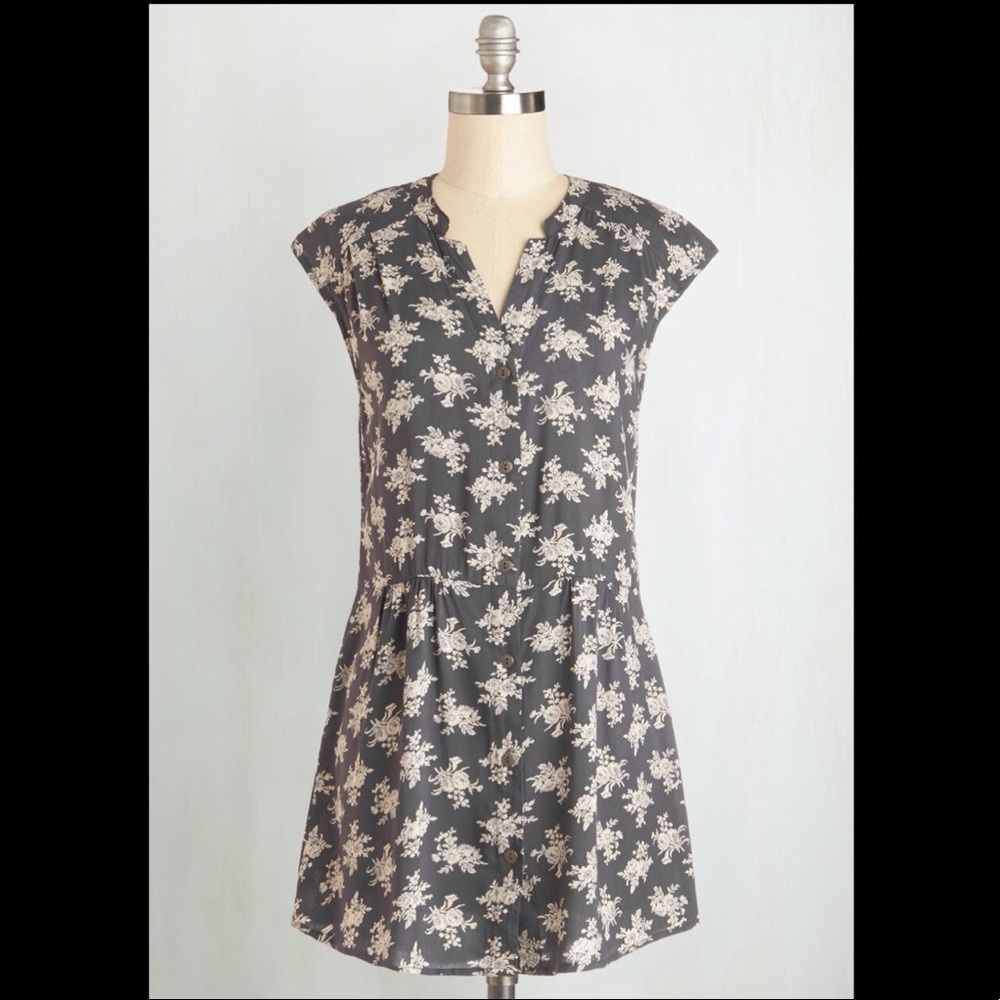 NWOT Modcloth Well Within Your Peach Tunic Grey S